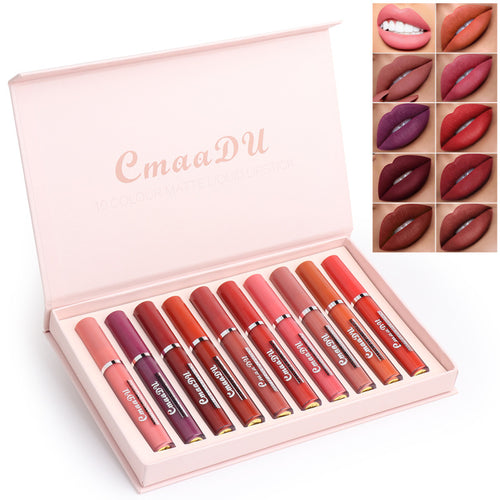  Women's Waterproof Matte Lipstick Set cashymart
