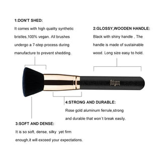  Wood Handle Makeup Brush Set cashymart