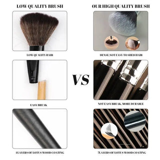  Wood Handle Makeup Brush Set cashymart