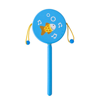  Wooden Cartoon Hand Drum Educational Toy for Children cashymart