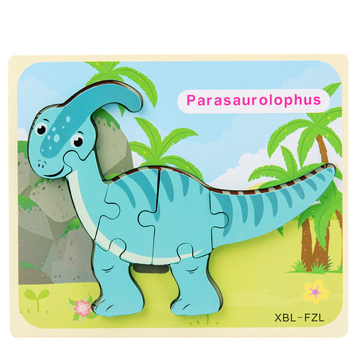  Wooden Dinosaur 3D Puzzle Jigsaw Set for Kids cashymart