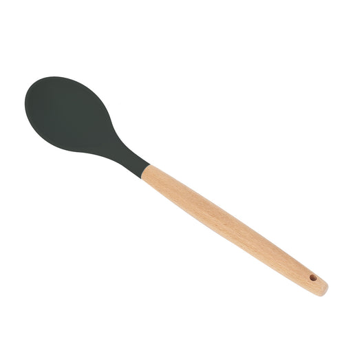  Wooden Handle Silicone Cooking Utensils Set cashymart