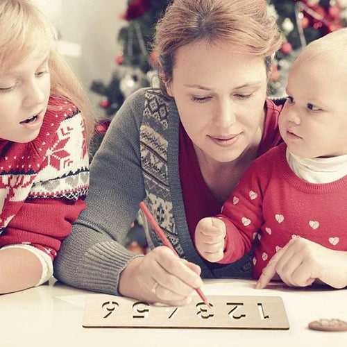  Wooden Learning Toy Set for Early Word and Number Skills cashymart