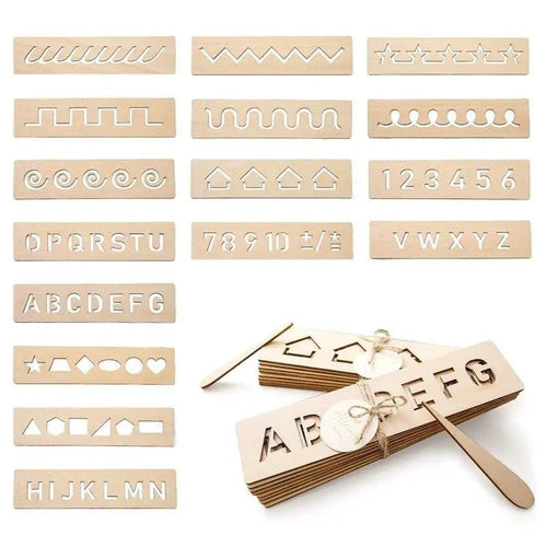  Wooden Learning Toy Set for Early Word and Number Skills cashymart