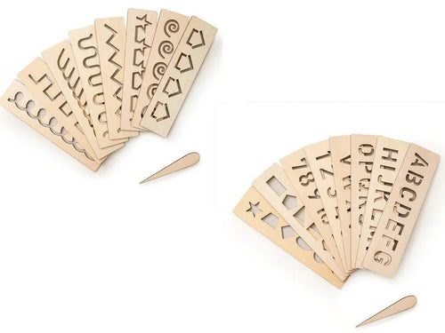  Wooden Learning Toy Set for Early Word and Number Skills cashymart