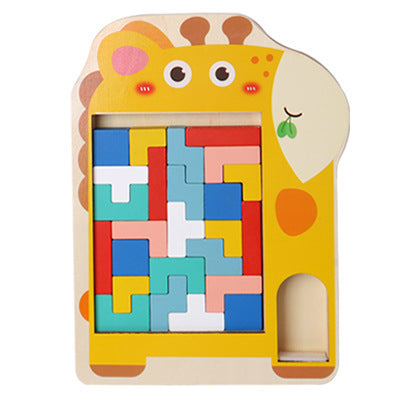  Wooden Tetris Puzzle Educational Toy for Kids cashymart