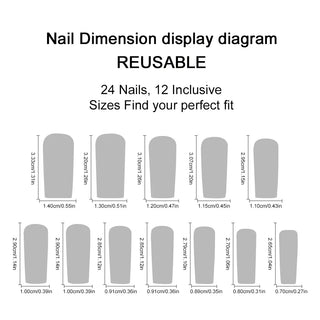  Y2K Black French Fake Nails cashymart