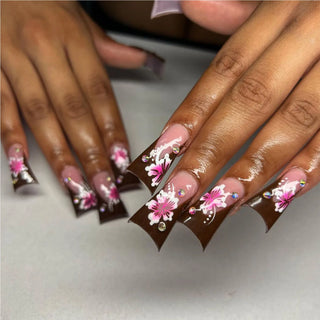  Y2K Black French Fake Nails cashymart