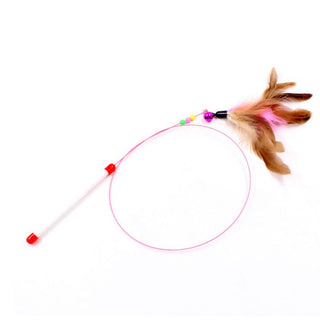  Interactive Feather Pole Toy for Cats cashymart