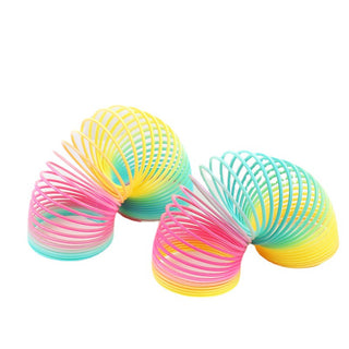  Colorful Folding Rainbow Spring Coil Toy cashymart