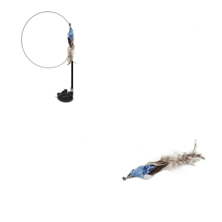  Interactive Feather Pole Toy for Cats cashymart