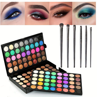  120-Color Eye Shadow & Brush Set cashymart