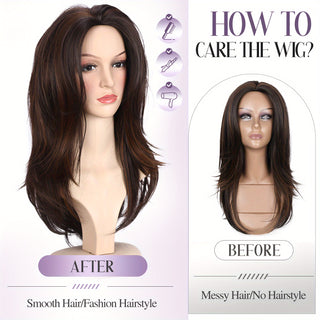  Chic Brown Highlight Layered Wig cashymart