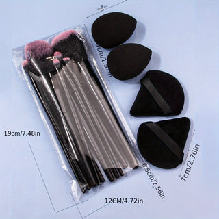  12-Piece Unscented Makeup Brush Set cashymart