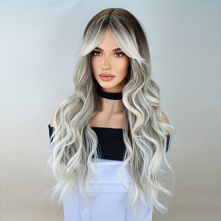  Ombre Brown Blonde Wavy Wig cashymart