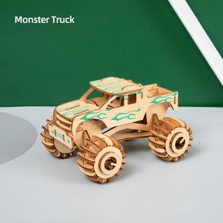  Wooden 3D Puzzle Car Educational Toy for Kids cashymart