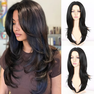  Chic Brown Highlight Layered Wig cashymart