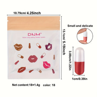  Velvet Luxe: 18 Pcs Mini Matte Lipstick Set cashymart