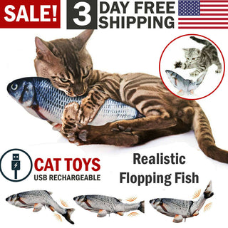  Interactive Electric Fish Cat Toy cashymart