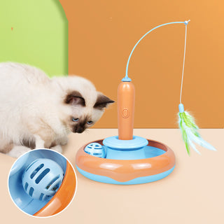  Feathered 2-In-1 Interactive Cat Toy cashymart