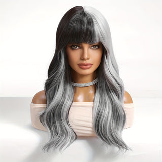  Chic Noir & Ivory Curly Wig cashymart