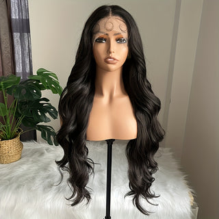  28-Inch Dark Brown Body Wave Lace Front Wig cashymart