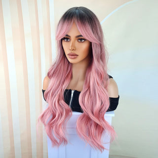  Cute Ombre Pink Curly Wig cashymart