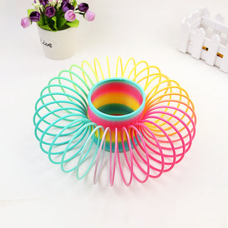  Colorful Folding Rainbow Spring Coil Toy cashymart