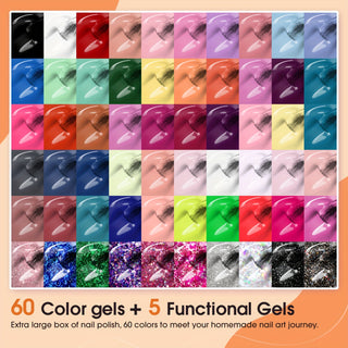  65-Piece Gel Nail Polish Collection cashymart