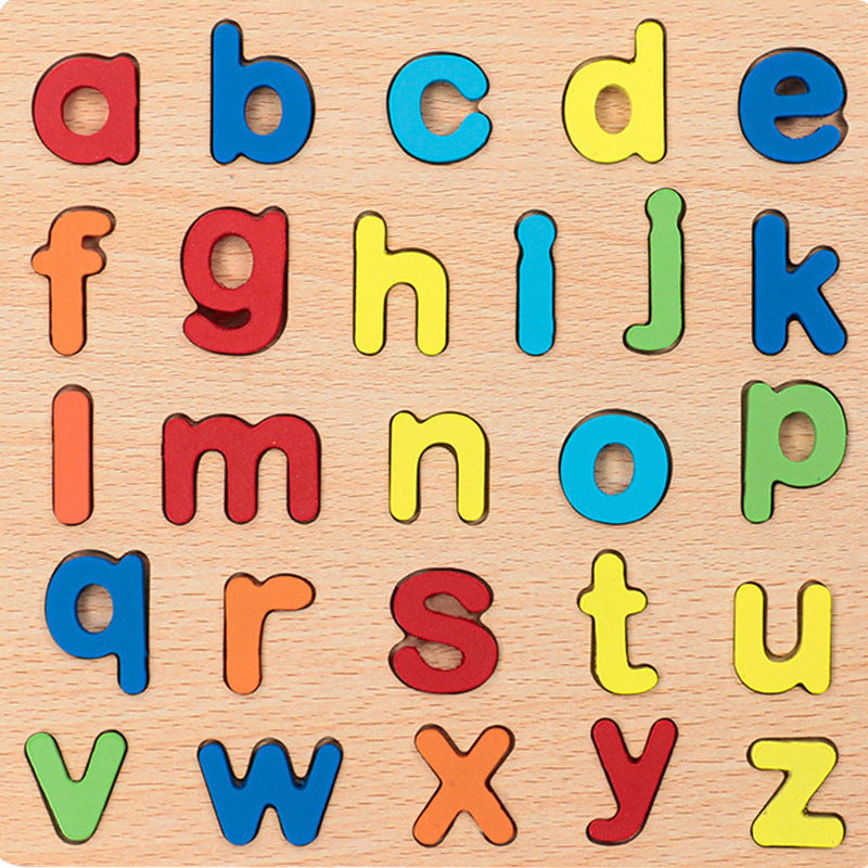  Numbers and Letters Wooden Puzzle Board for Cognitive Learning cashymart