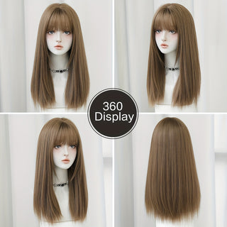  Chic Layered Wig with Bangs cashymart