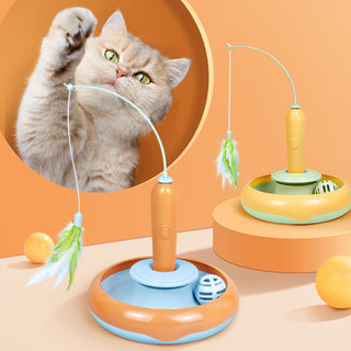  Feathered 2-In-1 Interactive Cat Toy cashymart