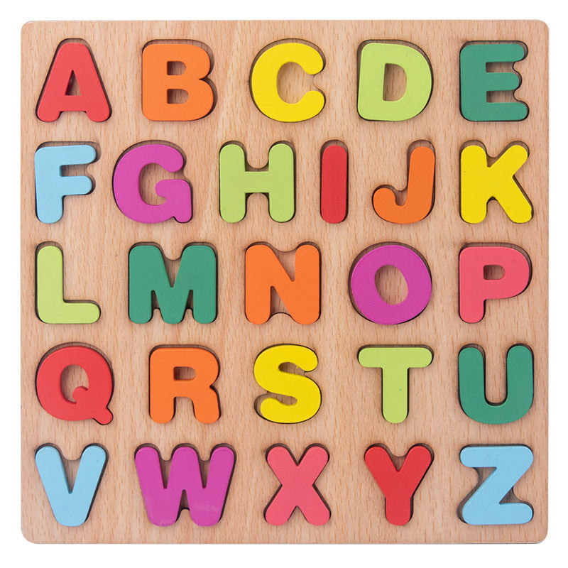  Numbers and Letters Wooden Puzzle Board for Cognitive Learning cashymart