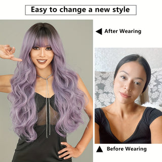  Ombre Purple Party Wig cashymart