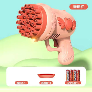  32-Hole Angel Bubble Gun Gatling Bubble Blaster cashymart