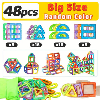  Vibrant Magnetic Building Blocks Set cashymart