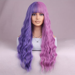  Anime Glam: Stunning Black to Grey Ombre Wavy Wig cashymart