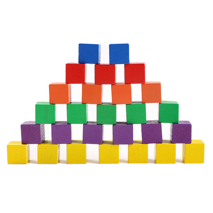  Educational Wooden Building Blocks Set with 100 Cubes for Kids cashymart