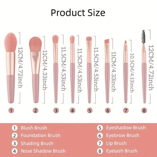  8-Piece Makeup Brush Set cashymart