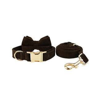  Velvet Dog Collar and Leash Set cashymart