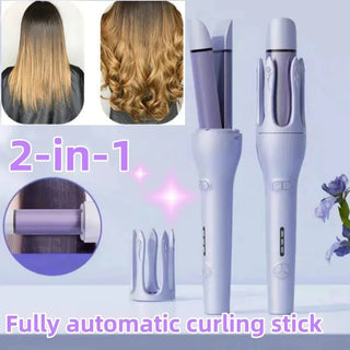  2-in-1 Automatic Curler & Straightener cashymart