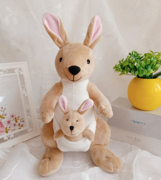  Kangaroo Plush Dolls for Kids: Mother and Child Set cashymart