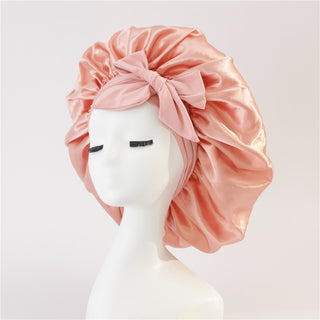  Elegant Satin Bow Elastic Nightcap cashymart