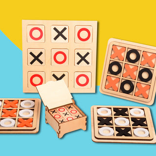  Wooden Tic tac toe Board Game cashymart