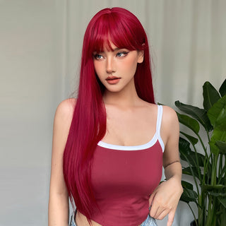  26" Straight Bangs Wig for Fashion & Festivals! cashymart