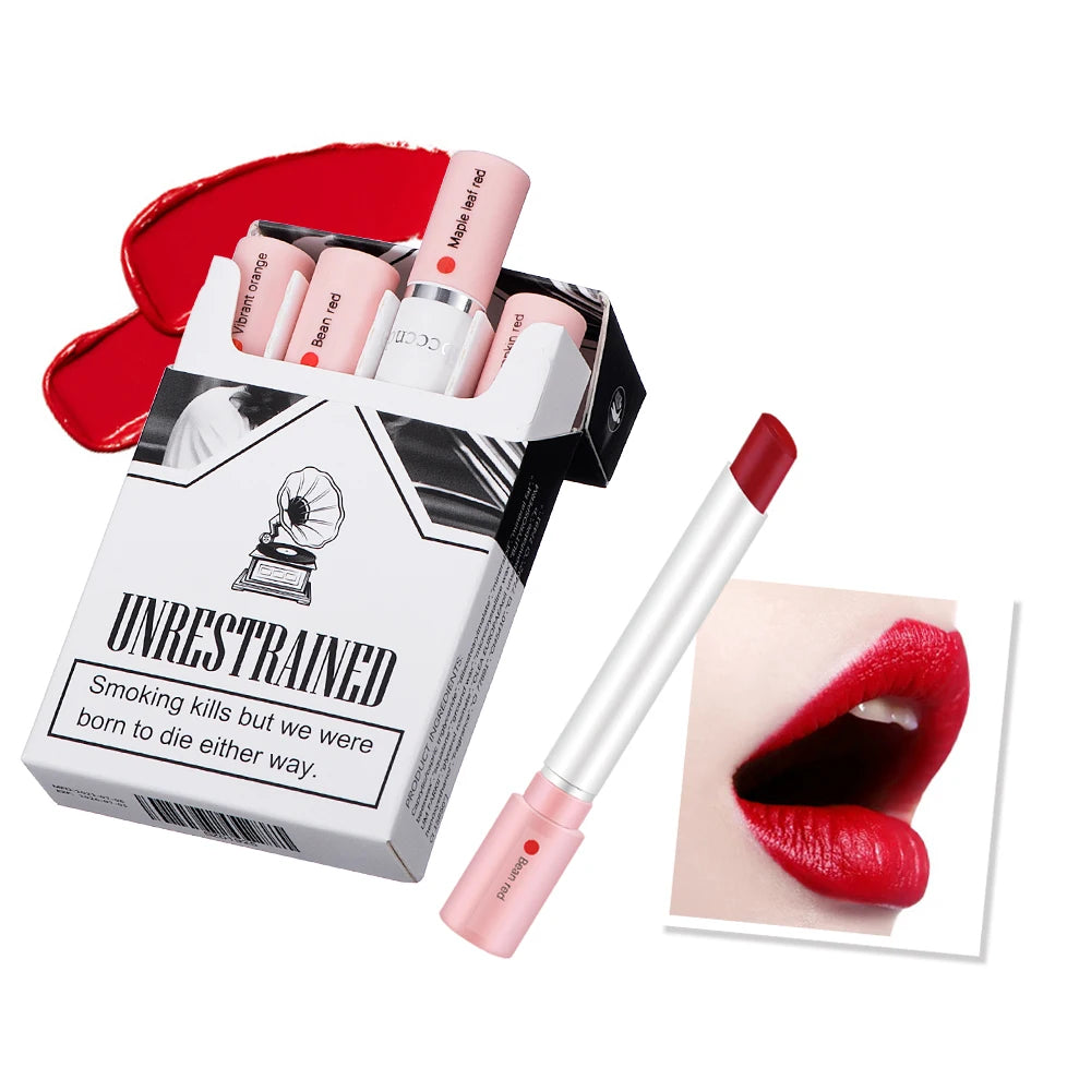 colorful cigarette lipstick Matte Pack Set, 4 Colors Red Moisturizer Smooth Lip Stick, Long Lasting Waterproof Liquid Lipstick, Women Make up Velvet Cosmetic Lipsticks price in Saudi Arabia | Amazon Saudi Arabia cigarette Lipstick Set - Waterproof