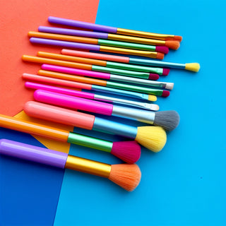  15-Piece Rainbow Makeup Brush Set cashymart