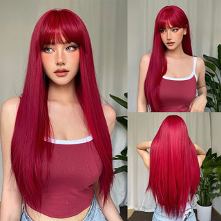  26" Straight Bangs Wig for Fashion & Festivals! cashymart