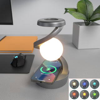  Rotating Moon Desk Lamp With Phone Wireless Charging cashymart