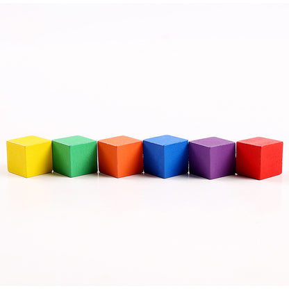  Educational Wooden Building Blocks Set with 100 Cubes for Kids cashymart